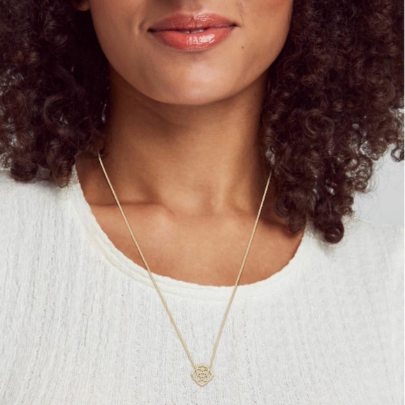 Kendra Scott Gold Decklyn Logo Necklace 